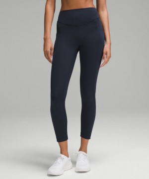 Κολαν Lululemon Wunder Under SmoothCover Tight with Pockets 25" γυναικεια σκουρο μπλε | Greece-3517492