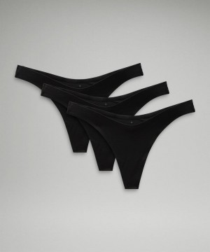εσωρουχα Lululemon Wundermost Ultra-Soft Nulu Dipped-Waist Thong γυναικεια μαυρα | Greece-1749305