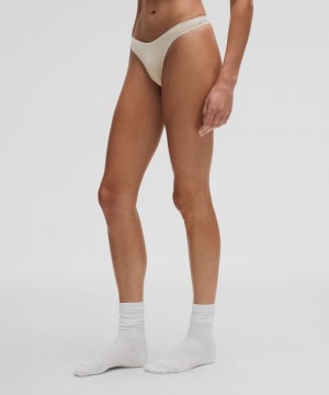 εσωρουχα Lululemon Wundermost Ultra-Soft Nulu Dipped-Waist Thong γυναικεια γκρι | Greece-1837904