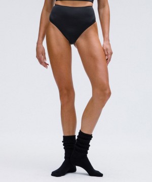 εσωρουχα Lululemon Wundermost Ultra-Soft Nulu High-Waist Thong γυναικεια μαυρα | Greece-9302751