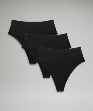 εσωρουχα Lululemon Wundermost Ultra-Soft Nulu High-Waist Thong γυναικεια μαυρα | Greece-1790456