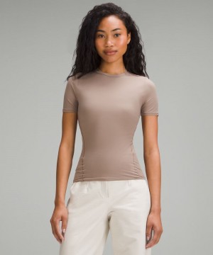 μπλουζακια Lululemon Wundermost Ultra-Soft Nulu Hip-Length Crewneck Shirt γυναικεια γκρι | Greece-6149873