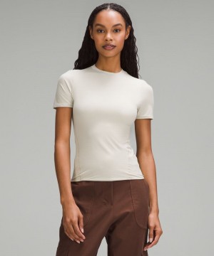 μπλουζακια Lululemon Wundermost Ultra-Soft Nulu Hip-Length Crewneck Shirt γυναικεια καφε | Greece-0437589