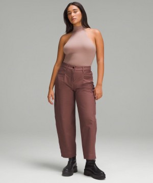 Κορμακια Lululemon Wundermost Ultra-Soft Nulu Mockneck Sleeveless γυναικεια ροζ | Greece-9862071