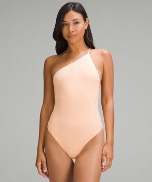 Κορμακια Lululemon Wundermost Ultra-Soft Nulu One-Shoulder Spaghetti-Strap γυναικεια κοραλι | Greece-4986075