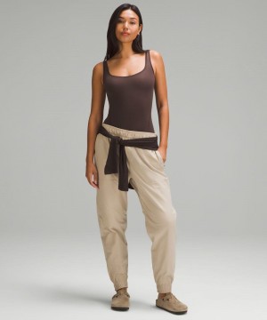 Κορμακια Lululemon Wundermost Ultra-Soft Nulu Square-Neck Sleeveless γυναικεια σοκολάτα | Greece-2407835