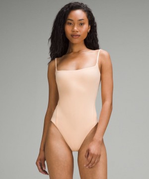 Κορμακια Lululemon Wundermost Ultra-Soft Nulu Square-Neck Spaghetti-Strap γυναικεια κοραλι | Greece-0319486
