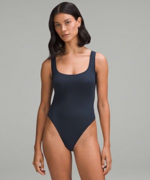 Κορμακια Lululemon Wundermost Ultra-Soft Nulu Square-Neck Sleeveless γυναικεια σκουρο μπλε | Greece-4309165