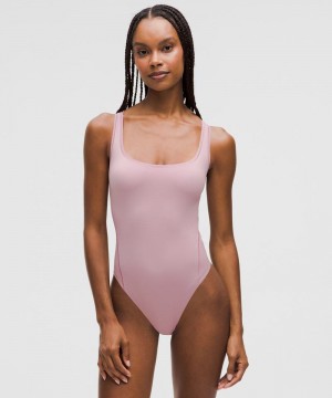 Κορμακια Lululemon Wundermost Ultra-Soft Nulu Square-Neck Sleeveless γυναικεια ροζ ροζ | Greece-5687124