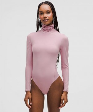Κορμακια Lululemon Wundermost Ultra-Soft Nulu Turtleneck γυναικεια ροζ ροζ | Greece-4615807