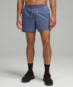 Σορτσ Lululemon Zeroed In Linerless 5" ανδρικα μπλε | Greece-5734961