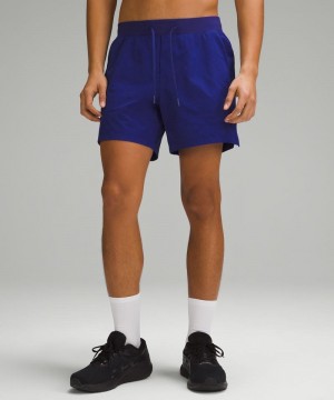 Σορτσ Lululemon Zeroed In Linerless 5" ανδρικα μπλε | Greece-3026784