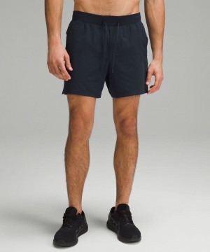 Σορτσ Lululemon Zeroed In Linerless 5" ανδρικα σκουρο μπλε | Greece-4318570