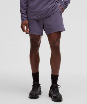 Σορτσ Lululemon Zeroed In Linerless 5" ανδρικα βαθυ γκρι | Greece-7903412