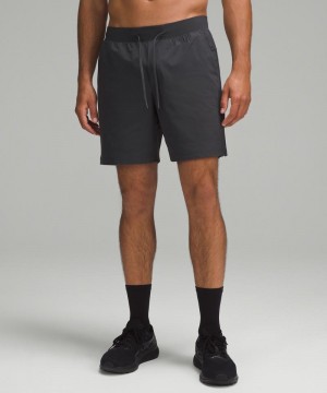 Σορτσ Lululemon Zeroed In Linerless 7" ανδρικα βαθυ γκρι | Greece-6237459