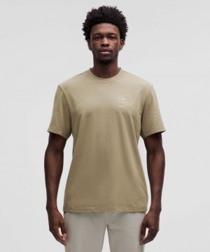 μπλουζακια Lululemon Zeroed In Short-Sleeve Graphic ανδρικα καφε | Greece-5679803