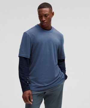 μπλουζακια Lululemon Zeroed In Short-Sleeve ανδρικα μπλε | Greece-5872039