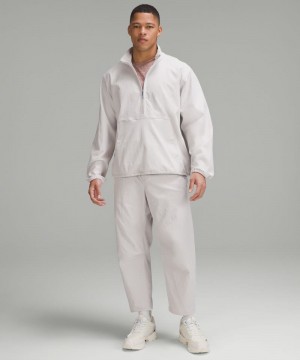 Φουτερ Lululemon lab Stretch Woven Half-Zip Pullover ανδρικα ασπρα | Greece-0154623