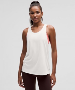 αμανικα μπλουζακια Lululemon 2-in-1 Cut-Out Yoga γυναικεια κρέμα | Greece-0795182