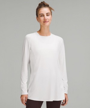 μακρυμανικα μπλουζακια Lululemon Abrasion-Resistant High-Coverage γυναικεια ασπρα | Greece-1275064