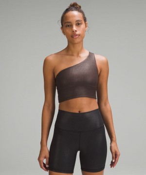 Αθλητικο Σουτιεν Lululemon Align™ Asymmetrical Ribbed Light Support, A/B Cup γυναικεια σοκολάτα | Greece-0341689