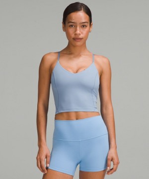 αμανικα μπλουζακια Lululemon Align™ Cropped Cami γυναικεια μπλε | Greece-2104879