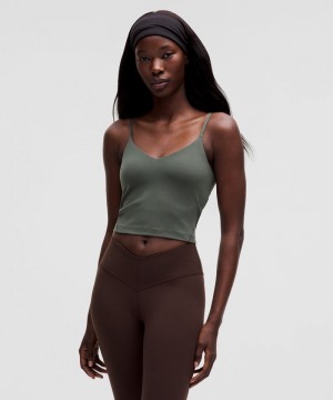 αμανικα μπλουζακια Lululemon Align™ Cropped Cami γυναικεια σκούρο πρασινο | Greece-4913628