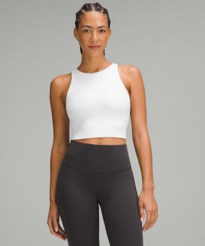 αμανικα μπλουζακια Lululemon Align™ High-Neck γυναικεια ασπρα | Greece-8392106