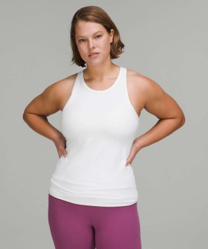 αμανικα μπλουζακια Lululemon Align™ Hip-Length Racerback γυναικεια ασπρα | Greece-5974216