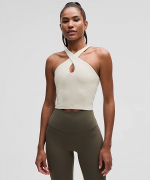 αμανικα μπλουζακια Lululemon Align™ Keyhole Halter γυναικεια Μπεζ | Greece-1907862