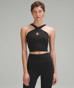 αμανικα μπλουζακια Lululemon Align™ Keyhole Halter γυναικεια μαυρα | Greece-8514920