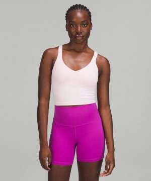 αμανικα μπλουζακια Lululemon Align™ Light Support, A/B Cup γυναικεια ροζ | Greece-2745938
