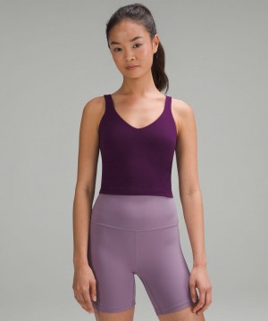 αμανικα μπλουζακια Lululemon Align™ Light Support, A/B Cup γυναικεια μωβ | Greece-6809527