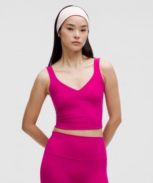 αμανικα μπλουζακια Lululemon Align™ Light Support, A/B Cup γυναικεια ροζ | Greece-8749306