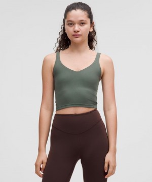 αμανικα μπλουζακια Lululemon Align™ Light Support, A/B Cup γυναικεια σκούρο πρασινο | Greece-4371205