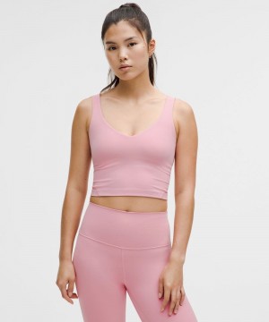 αμανικα μπλουζακια Lululemon Align™ Light Support, A/B Cup γυναικεια ροζ | Greece-6423180