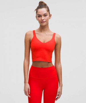 αμανικα μπλουζακια Lululemon Align™ Light Support, A/B Cup γυναικεια κοκκινα | Greece-6941085