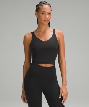 αμανικα μπλουζακια Lululemon Align™ Light Support, C/D Cup γυναικεια μαυρα | Greece-8614239