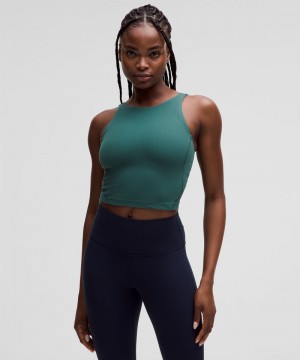 αμανικα μπλουζακια Lululemon Align™ Ribbed High-Neck γυναικεια πρασινο | Greece-9245873