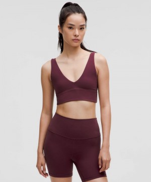Αθλητικο Σουτιεν Lululemon Align™ V-Neck Light Support, A/B Cup γυναικεια σκούρο κοκκινα | Greece-3072548