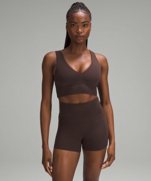 Αθλητικο Σουτιεν Lululemon Align™ V-Neck Light Support, C/D Cup γυναικεια σοκολάτα | Greece-4156280