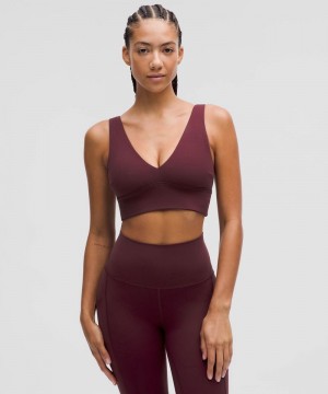 Αθλητικο Σουτιεν Lululemon Align™ V-Neck Light Support, C/D Cup γυναικεια σκούρο κοκκινα | Greece-9842016