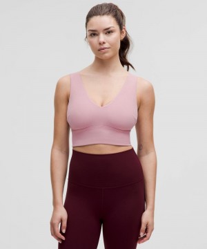 Αθλητικο Σουτιεν Lululemon Align™ V-Neck Light Support, DDD/G Cup γυναικεια ροζ ροζ | Greece-2536481