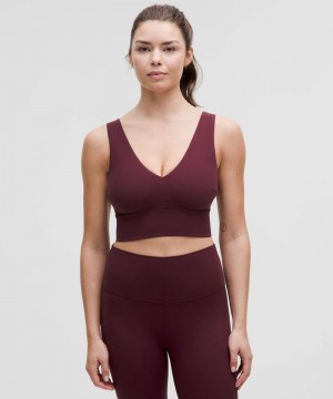 Αθλητικο Σουτιεν Lululemon Align™ V-Neck Light Support, DDD/G Cup γυναικεια σκούρο κοκκινα | Greece-9038746