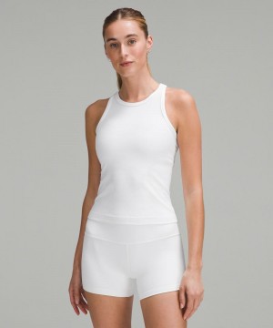 αμανικα μπλουζακια Lululemon Align™ Waist-Length Racerback γυναικεια ασπρα | Greece-2641358
