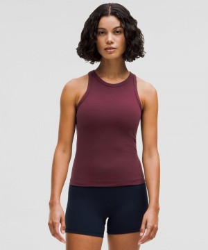 αμανικα μπλουζακια Lululemon Align™ Waist-Length Racerback γυναικεια σκούρο κοκκινα | Greece-4965301