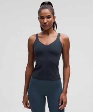 αμανικα μπλουζακια Lululemon Align™ Waist-Length γυναικεια σκουρο μπλε | Greece-0796483