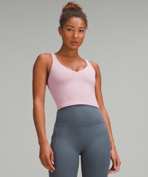 αμανικα μπλουζακια Lululemon Align™ γυναικεια ροζ ροζ | Greece-5817039
