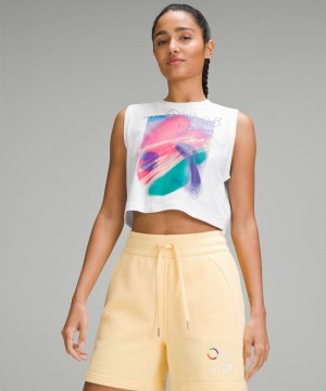 αμανικα μπλουζακια Lululemon All Yours Cropped γυναικεια ασπρα | Greece-4017682