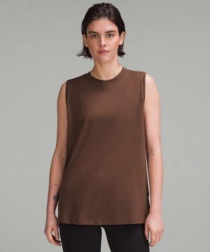 αμανικα μπλουζακια Lululemon All Yours γυναικεια καφε | Greece-3790426